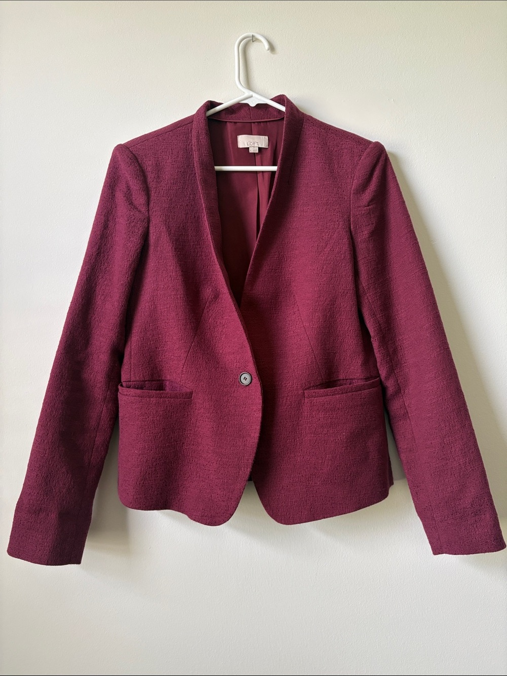 LOFT Women's Tailored Blazer in Burgundy